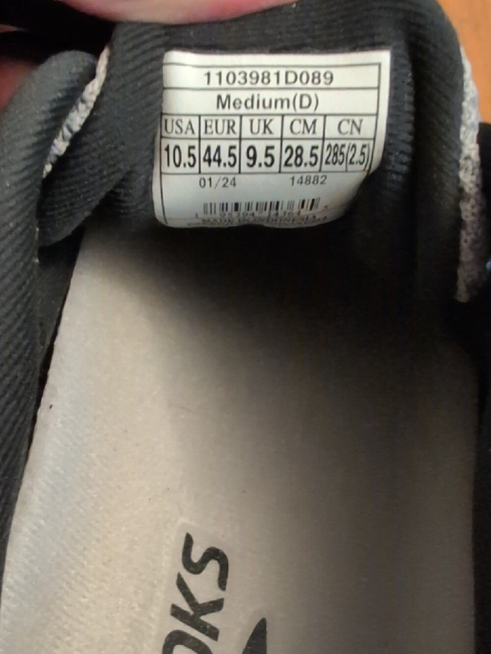 Men's Brooks Revel Gray and Black Athletic Running Shoes - Picture 5 of 6